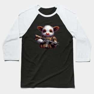 Fluffy Cow Baseball T-Shirt